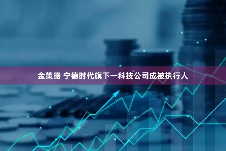 金策略 寧德時(shí)代旗下一科技公司成被執(zhí)行人